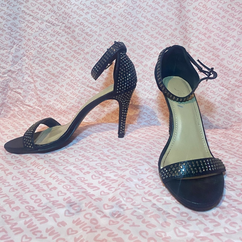Elegant Black Studded Women's Heels